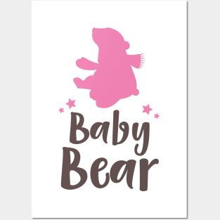 Baby Bear, Bear Cub, Cute Bear, Little Bear - Pink Posters and Art